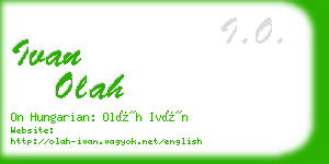 ivan olah business card